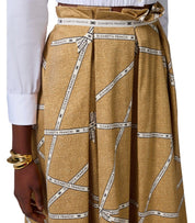 ELISABETTA FRANCHI PAGLIA BURRO MIDI ROCK