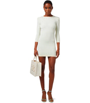 ELISABETTA FRANCHI BUTTER ACQUA MONOGRAMM-STRICKKLEID