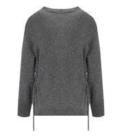 FEDERICA TOSI GREY CARDIGAN WITH LACES