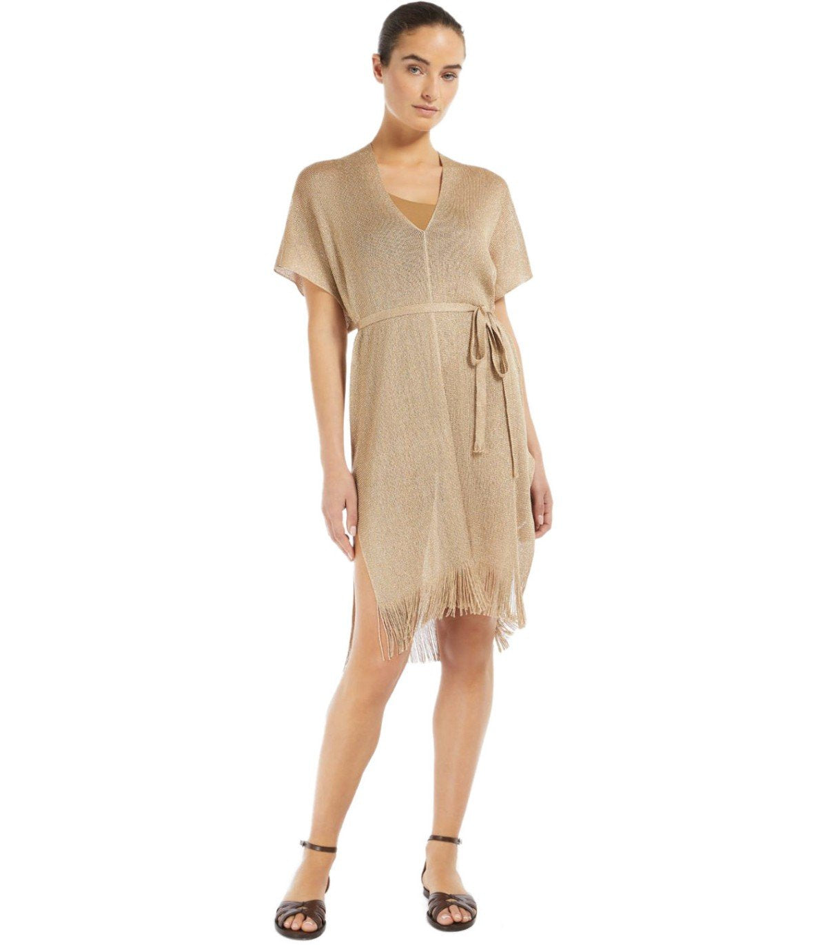 MAX MARA BEACHWEAR DONNOLA GOLD KIMONO