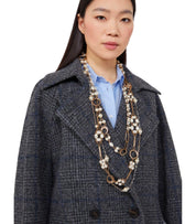 MAX MARA WEEKEND JABOT WHITE NECKLACE