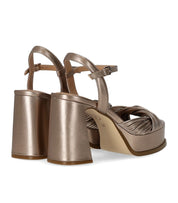 SANDALO CON TACCO MUSE CHAMPAGNE ASH