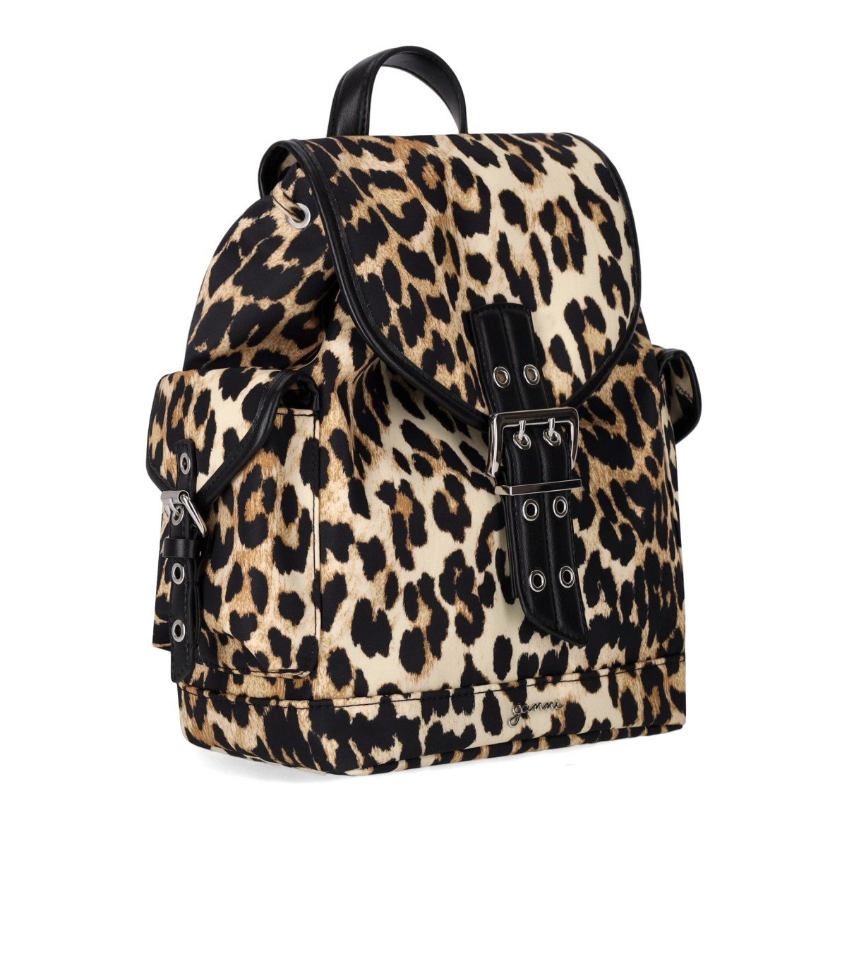 GANNI BUCKY ANIMALIER SMALL BACKPACK