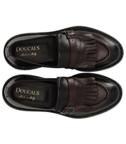 DOUCAL'S DECO' DARK BROWN LOAFER WITH FRINGE