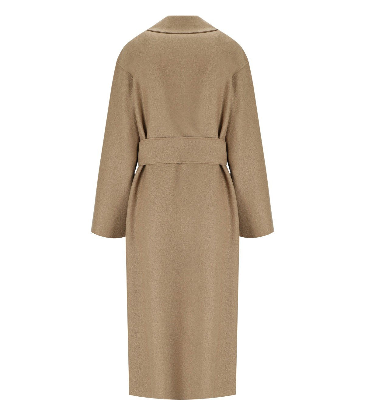 HARRIS WHARF LONDON CAMEL COAT WITH BELT