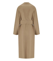 HARRIS WHARF LONDON CAMEL COAT WITH BELT