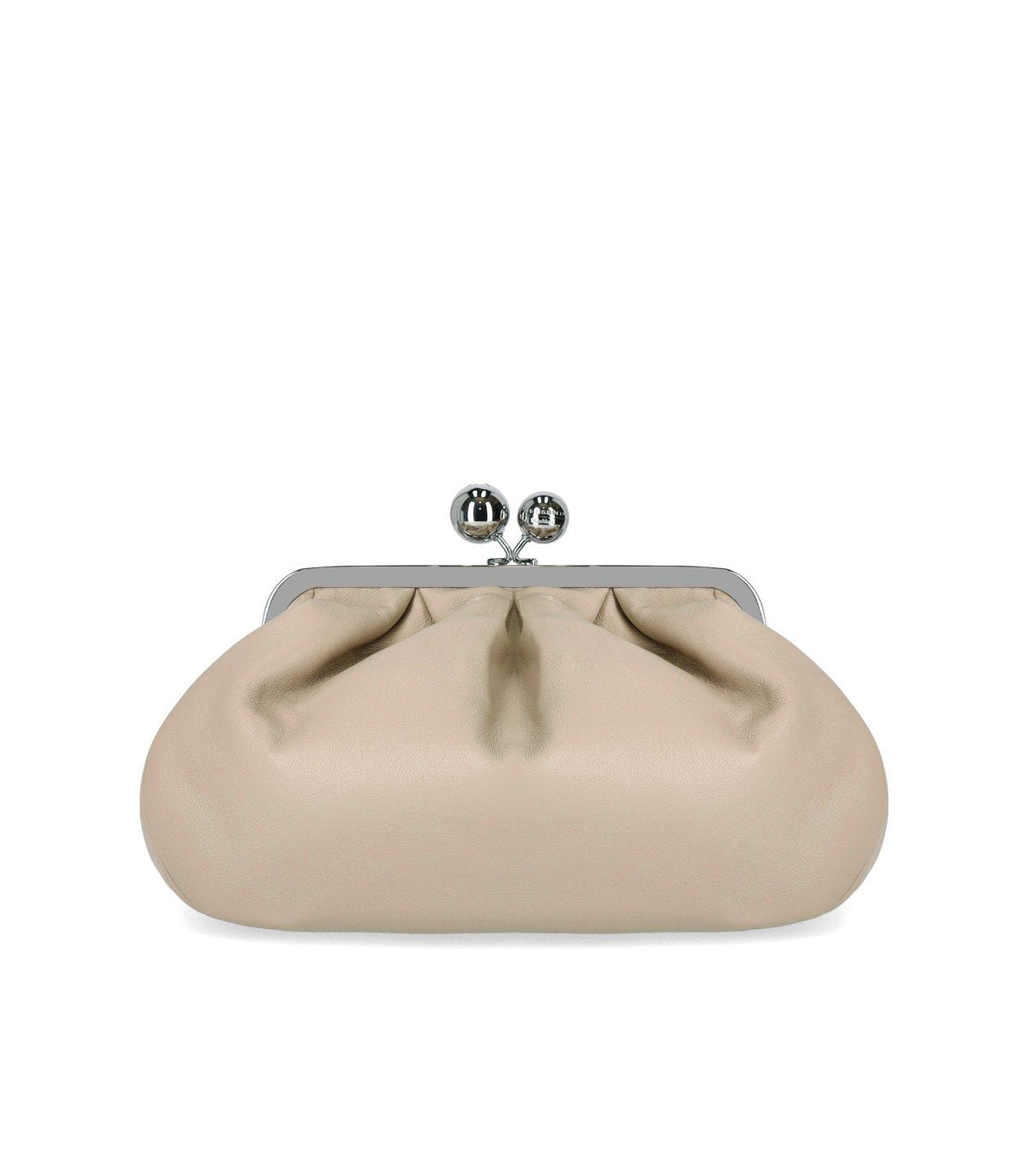 MAX MARA WEEKEND PASTICCINO CUBICO MEDIUM SAND CLUTCH BAG