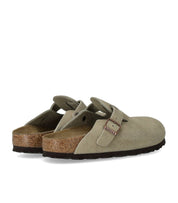 BIRKENSTOCK BOSTON SUEDE TAUPE CLOG