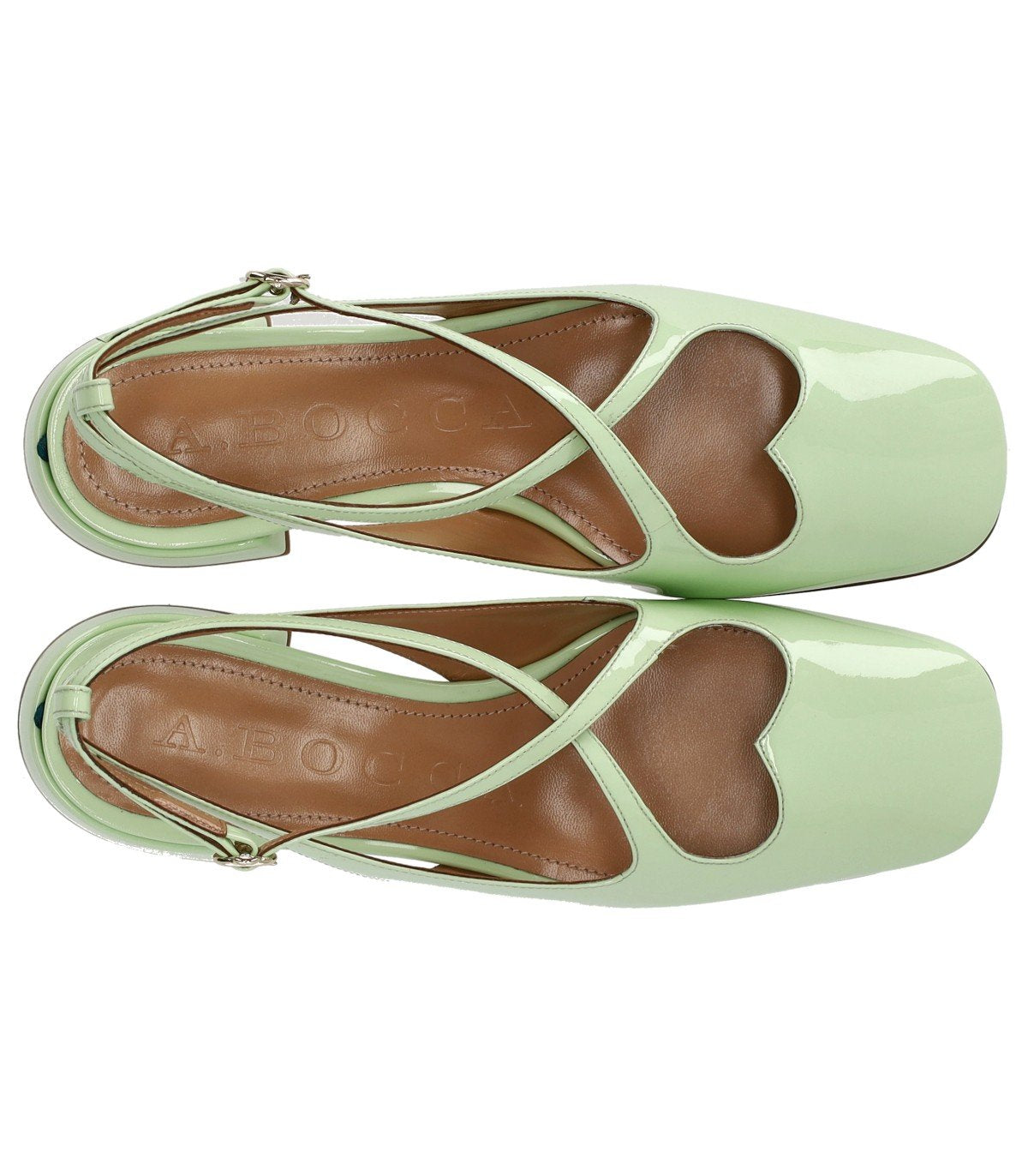 A.BOCCA TWO FOR LOVE LIGHT GREEN SLINGBACK PUMP