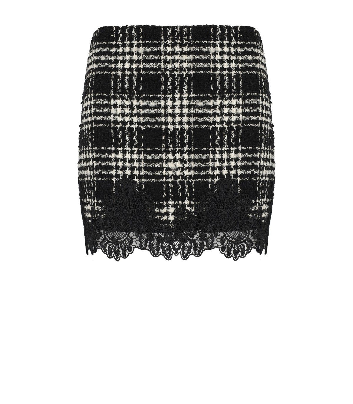 TWINSET BLACK AND WHITE CHECK SKIRT
