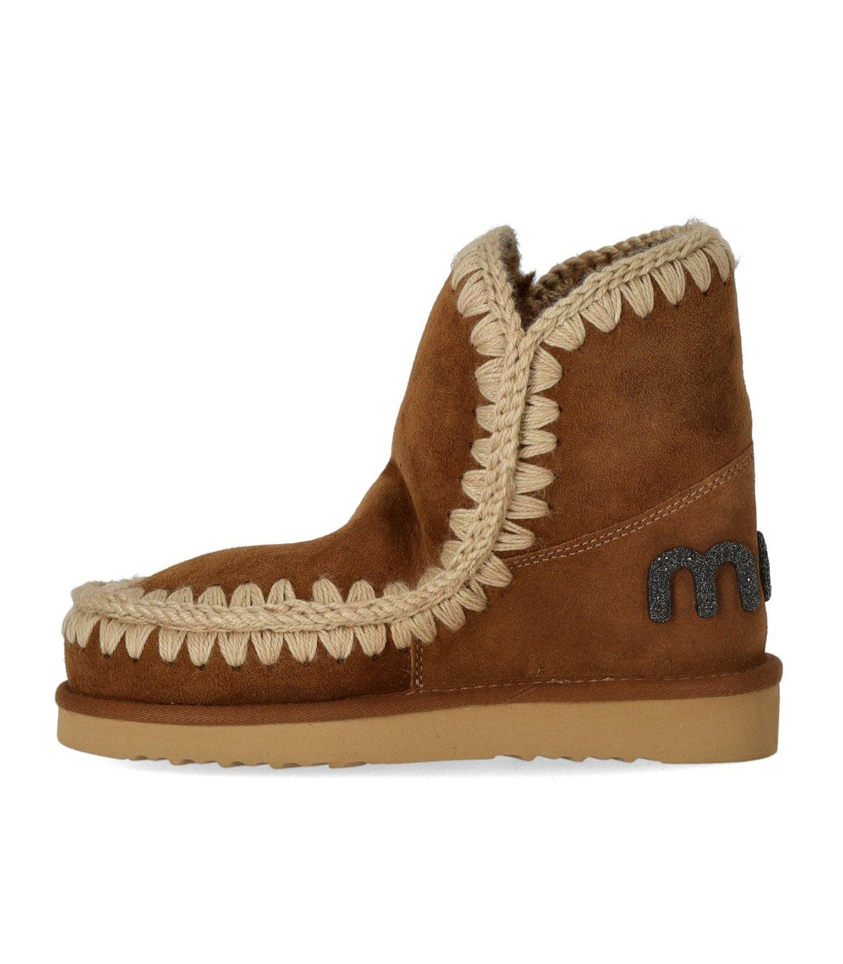 MOU ESKIMO GLITTER LOGO COGNAC BOOT