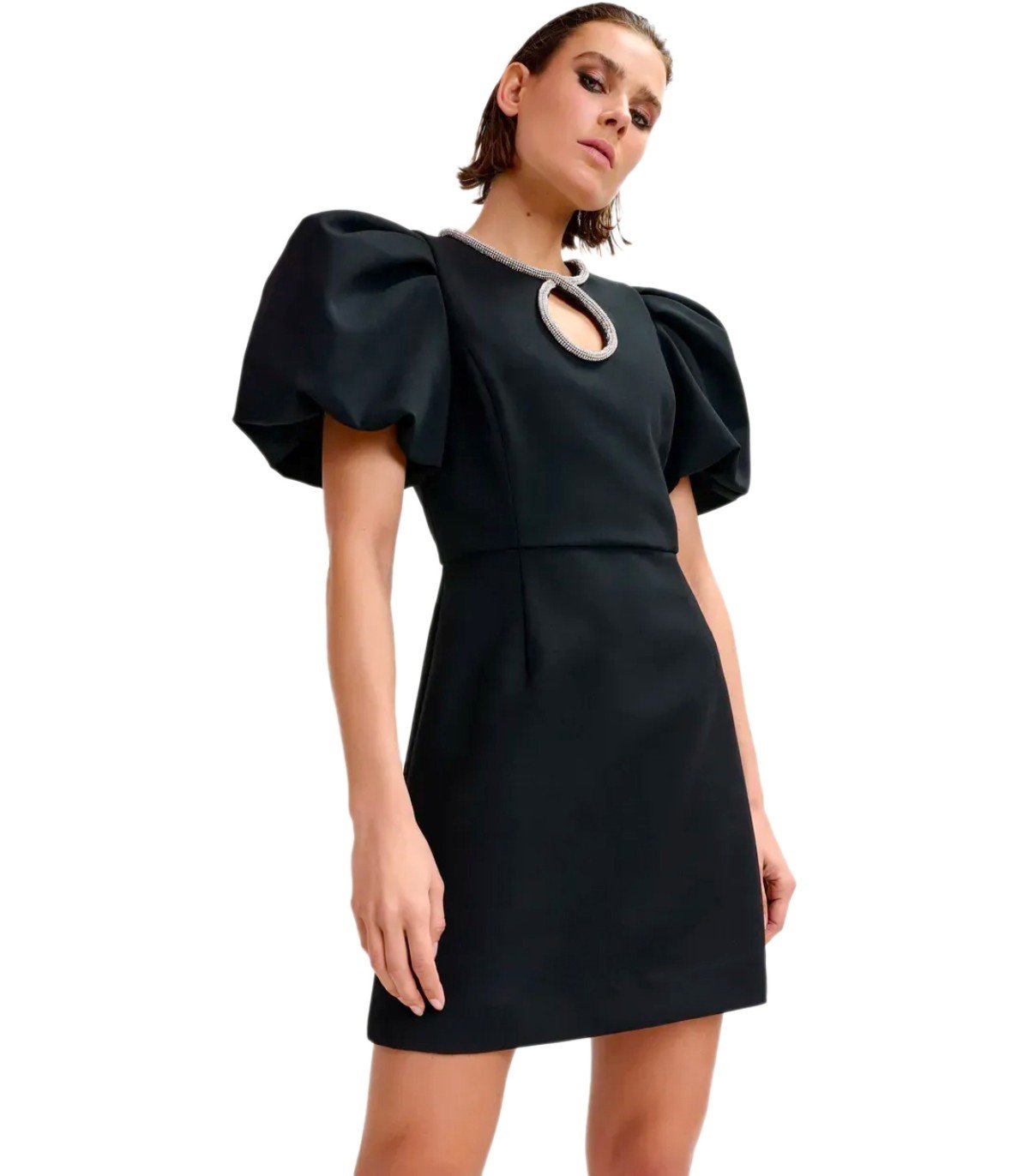 ESSENTIEL ANTWERP IJINGLE ZWART JURK