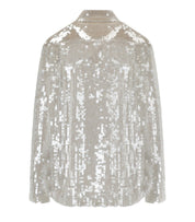FEDERICA TOSI CHAMPAGNE SEQUINS SHIRT