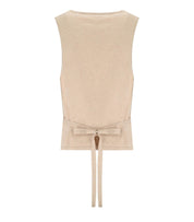 FEDERICA TOSI ECRU VEST WITH BOW