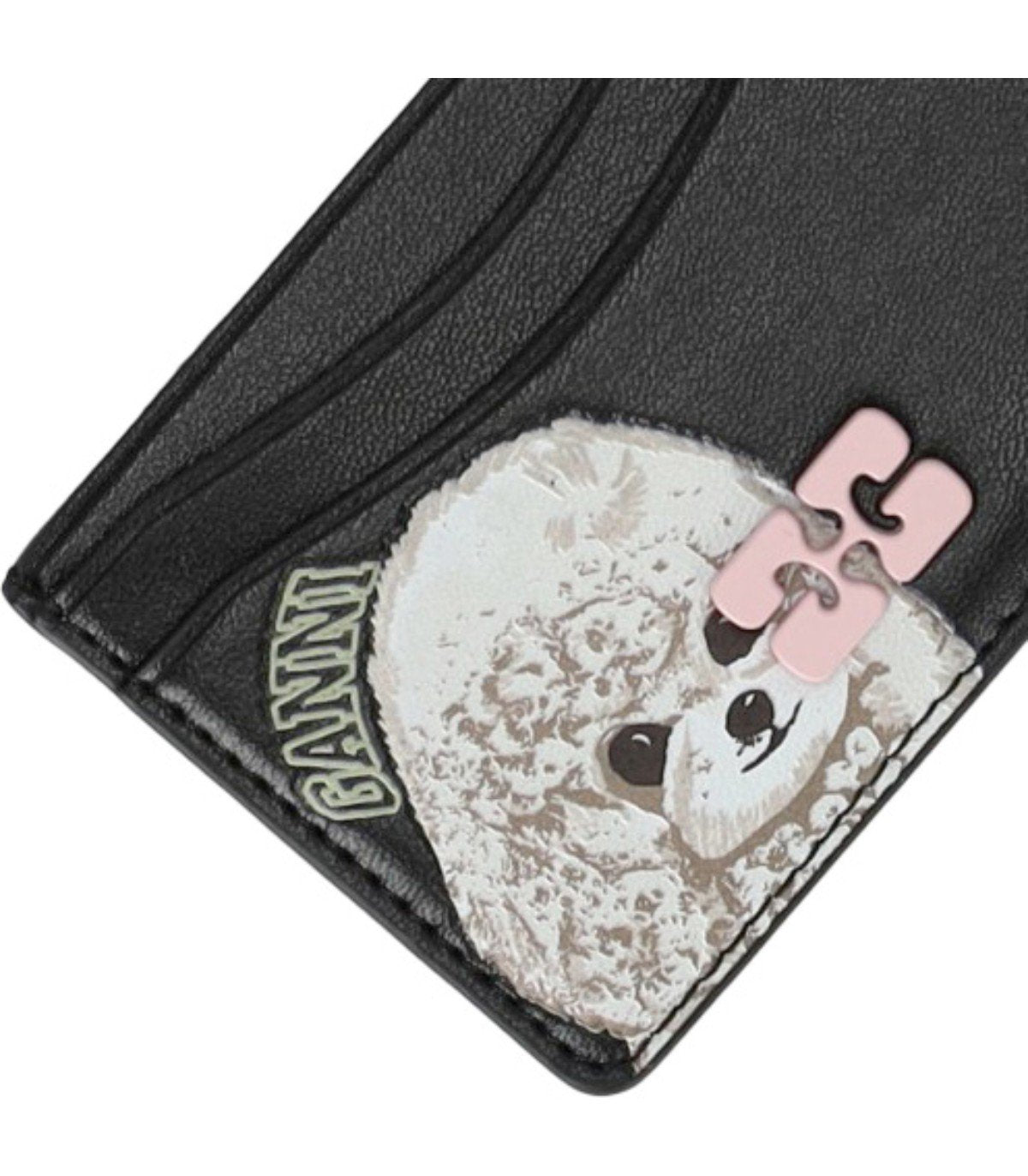 GANNI BOU BLACK CARD HOLDER