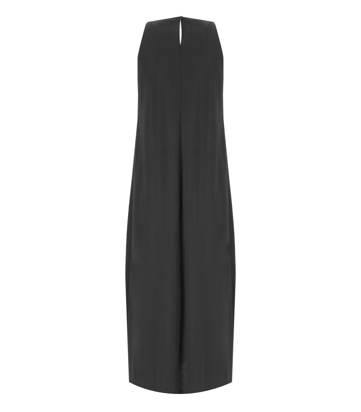 HARRIS WHARF LONDON BLACK SLEEVELESS LONG DRESS