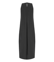 HARRIS WHARF LONDON BLACK SLEEVELESS LONG DRESS