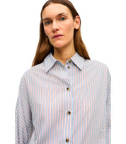 GANNI SOFT CHAMBRAY STRIPED SHIRT