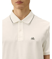 POLO STRETCH PIQUET GAUZE WHITE C.P. COMPANY