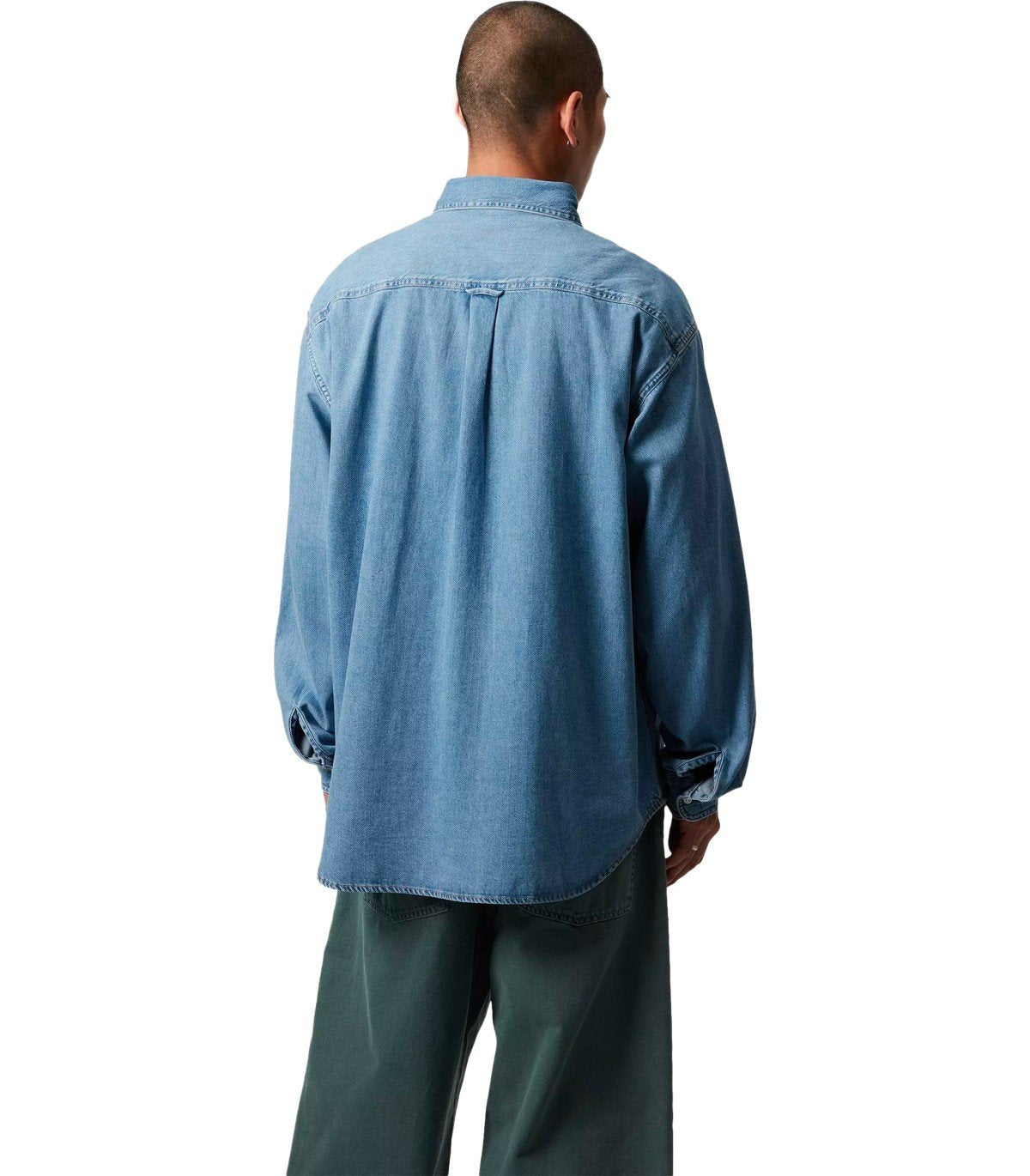 CARHARTT WIP LUCAS BLUE BLEACHED SHIRT