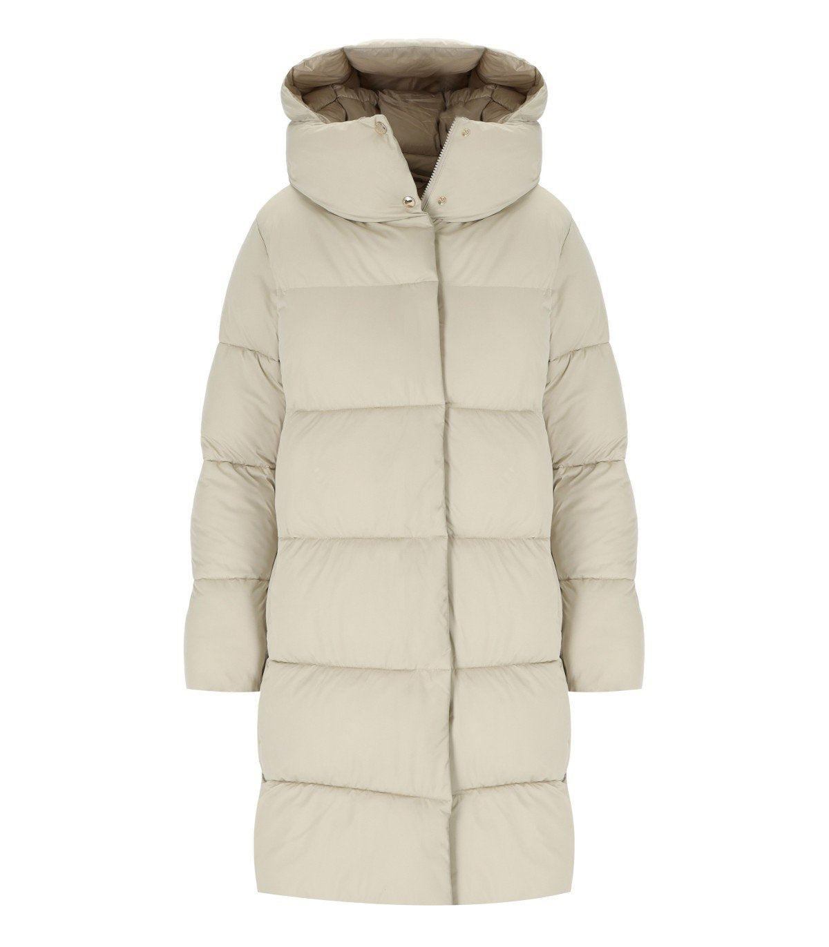 SAVE THE DUCK SIBYL BEIGE HOODED PADDED JACKET