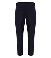EMPORIO ARMANI NAVY BLUE VISCOSE BLEND PANTS