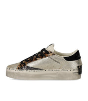 CRIME LONDON DISTRESSED PLATFORM GOLD SNEAKER