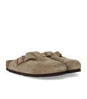 BIRKENSTOCK BOSTON SOFT FOOTBED TAUPE UNISEX CLOG