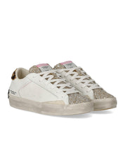 CRIME LONDON DISTRESSED GLITTER WHITE SNEAKER