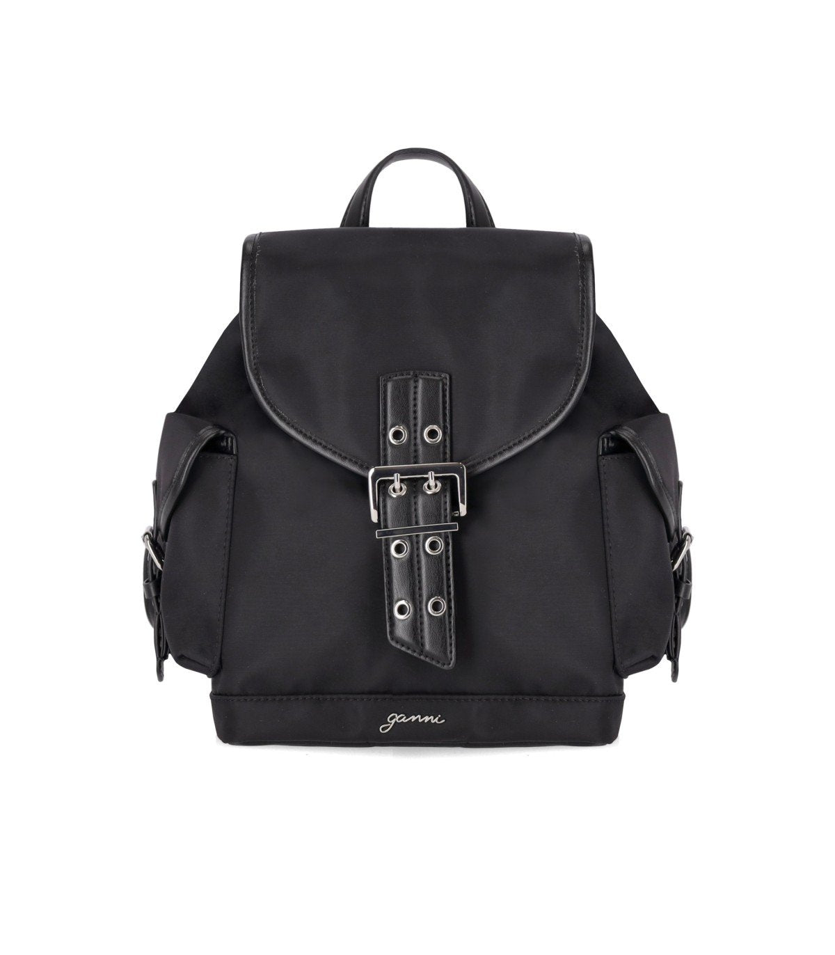 GANNI BUCKY BLACK SMALL BACKPACK