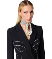 FOULARD A POIS BURRO NERO ELISABETTA FRANCHI