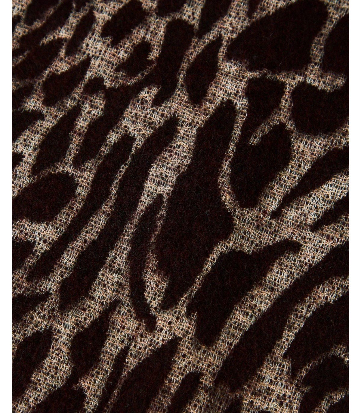 TWINSET BURGUNDY SCARF WITH ANIMAL PRINT