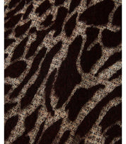 TWINSET BURGUNDY SCARF WITH ANIMAL PRINT