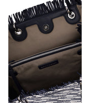 EMPORIO ARMANI MYEA BLUE AND WHITE MEDIUM SHOPPING BAG