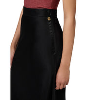 ELISABETTA FRANCHI BLACK MIDI SKIRT