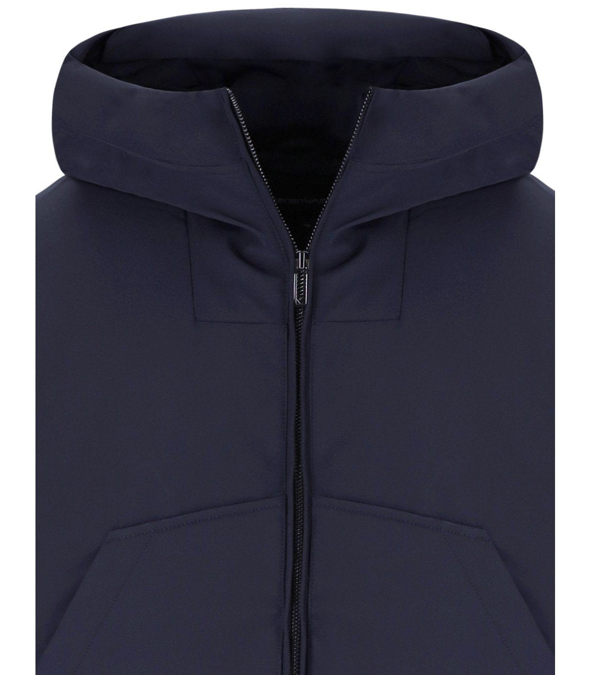 EMPORIO ARMANI BLUE NAVY HOODED DOWN JACKET