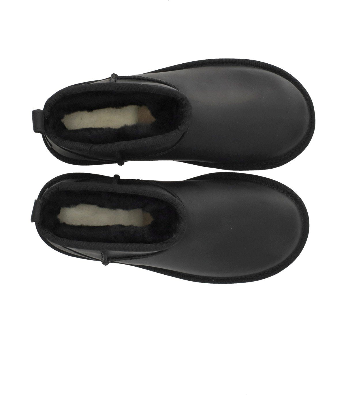 UGG CLASSIC ULTRA MINI LEATHER BLACK BOOT