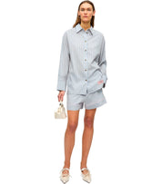GANNI SOFT CHAMBRAY STRIPED SHIRT