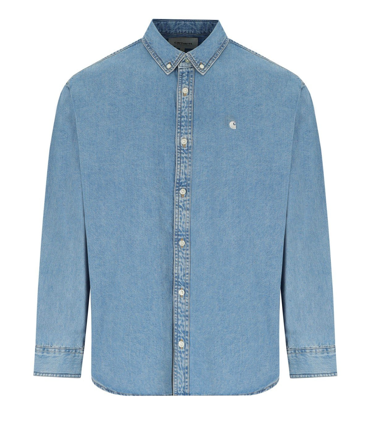 CARHARTT WIP LUCAS BLUE BLEACHED SHIRT