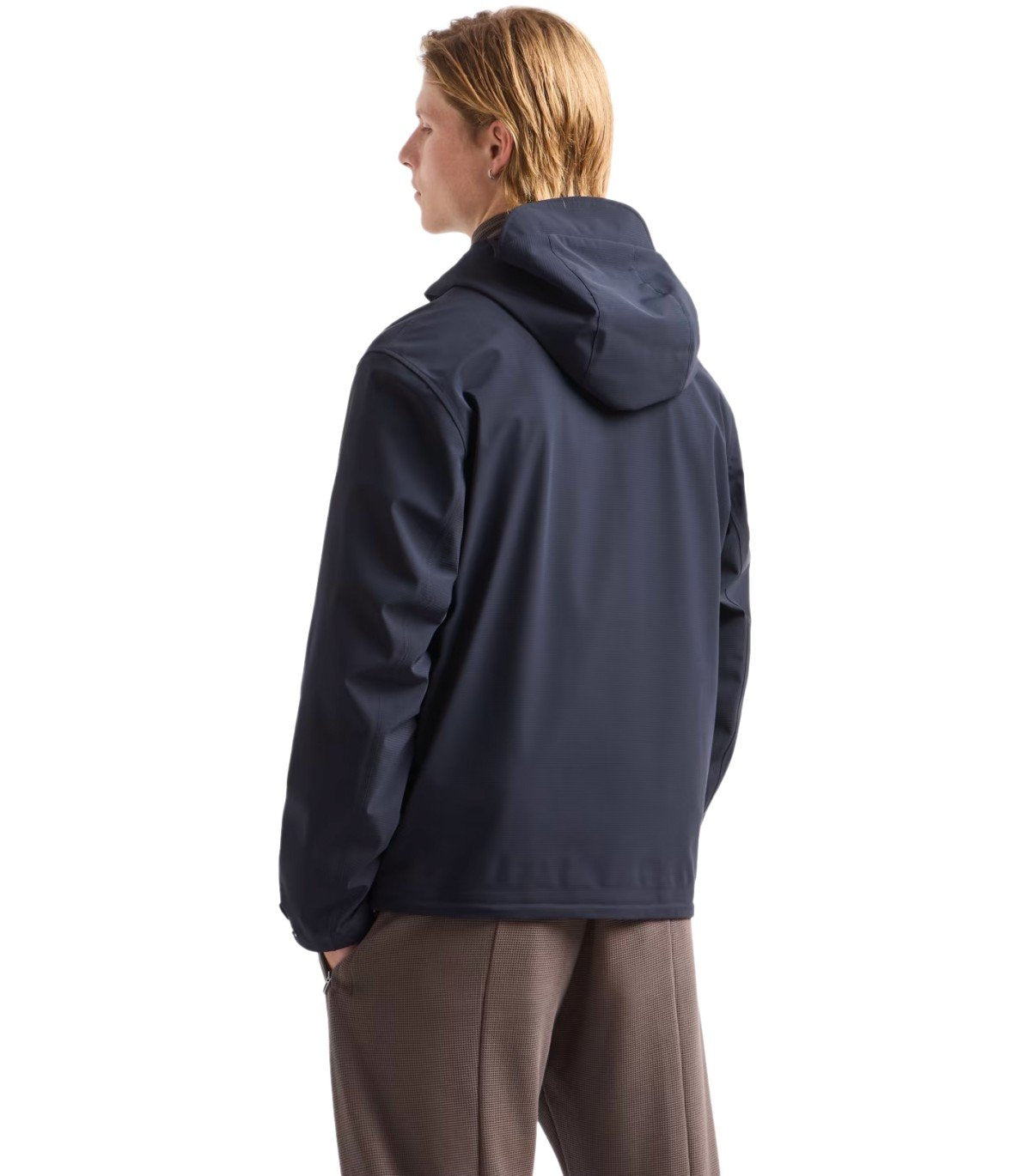 EMPORIO ARMANI TRAVEL ESSENTIAL NAVY BLUE HOODED JACKET