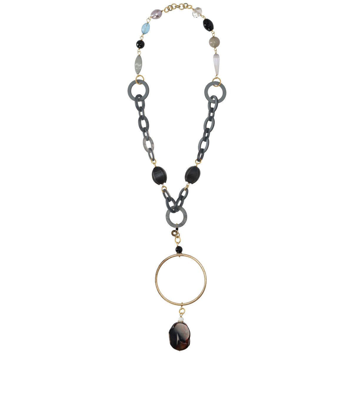 ÀLMALA METAL GREY NECKLACE