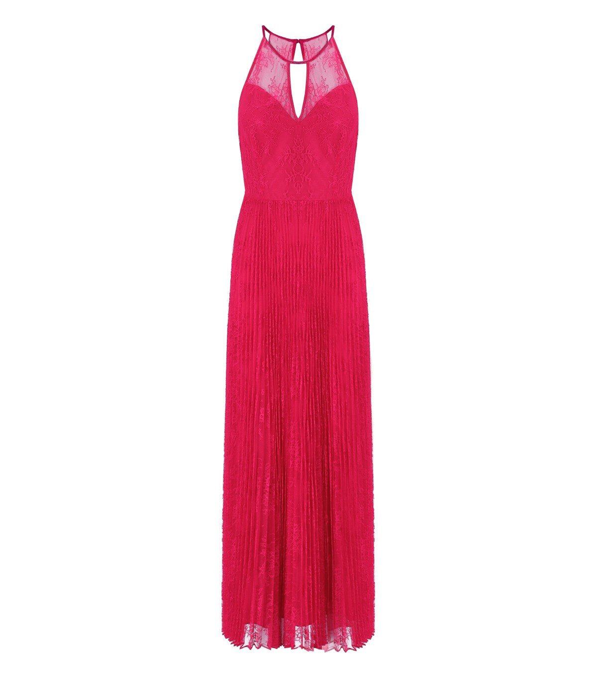 TWINSET FUCHSIA LANGES SPITZENKLEID