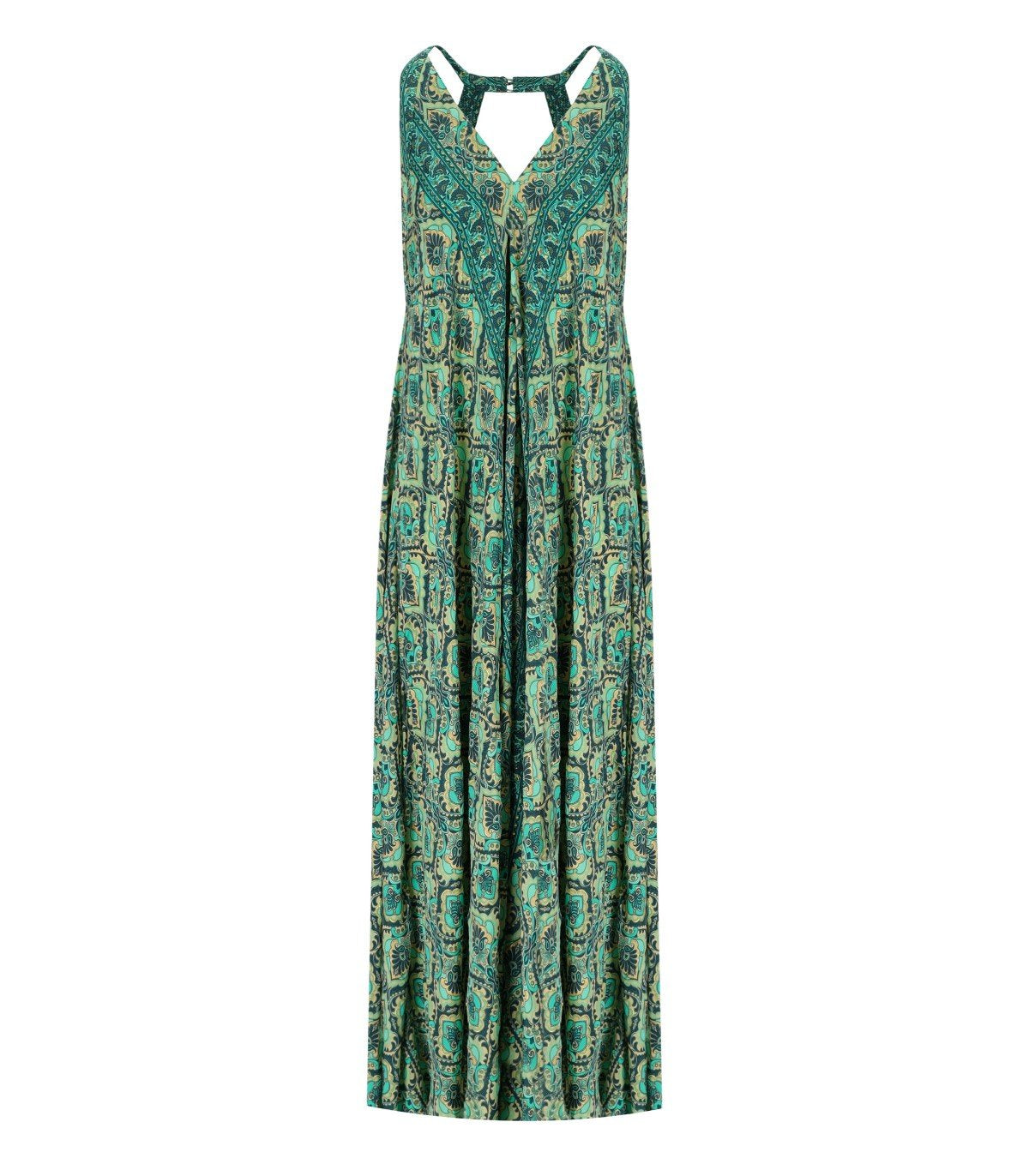 PAHIESA FORMENTERA GREEN LONG DRESS