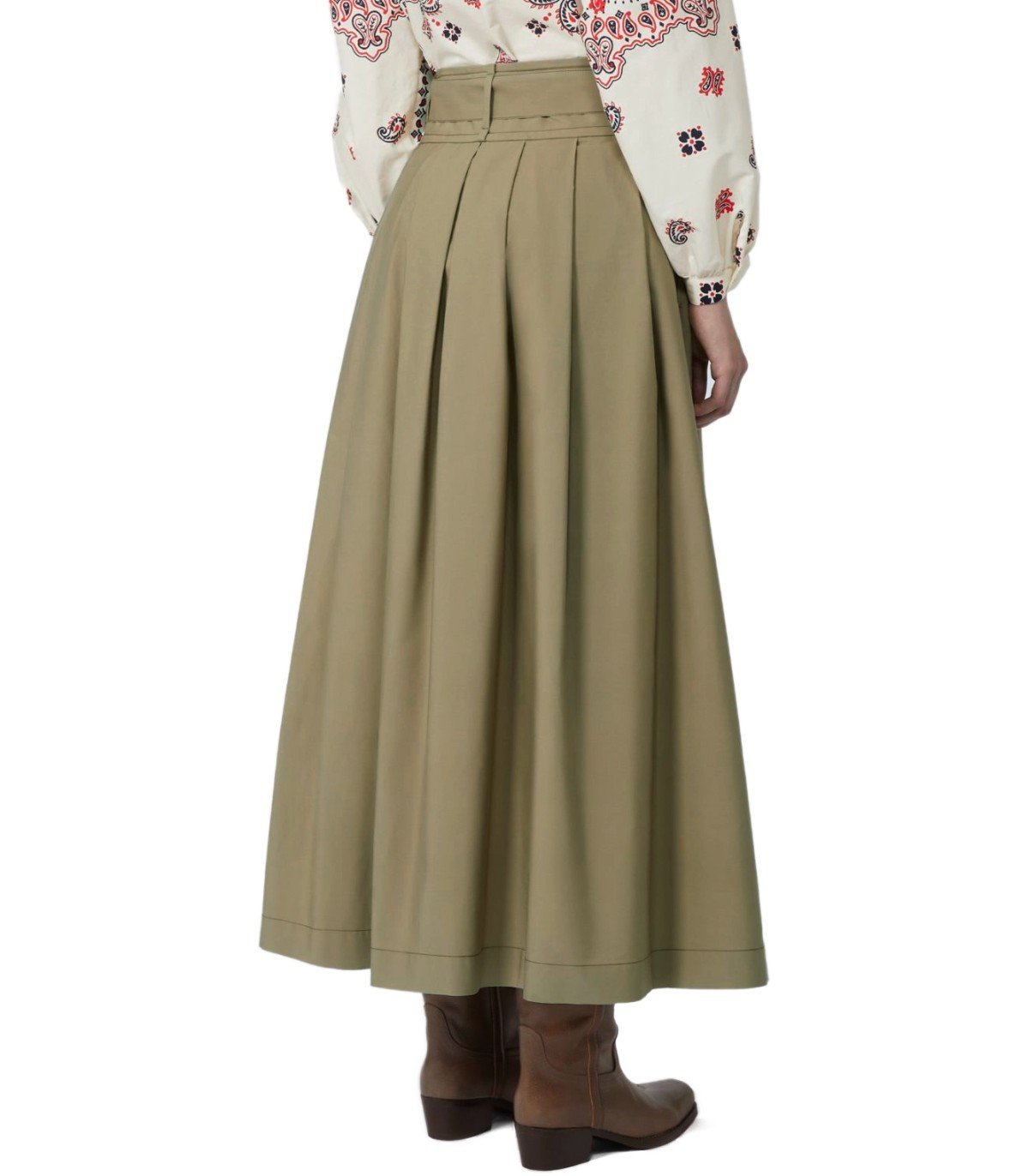 MAX MARA WEEKEND AGIATE KHAKI SKIRT