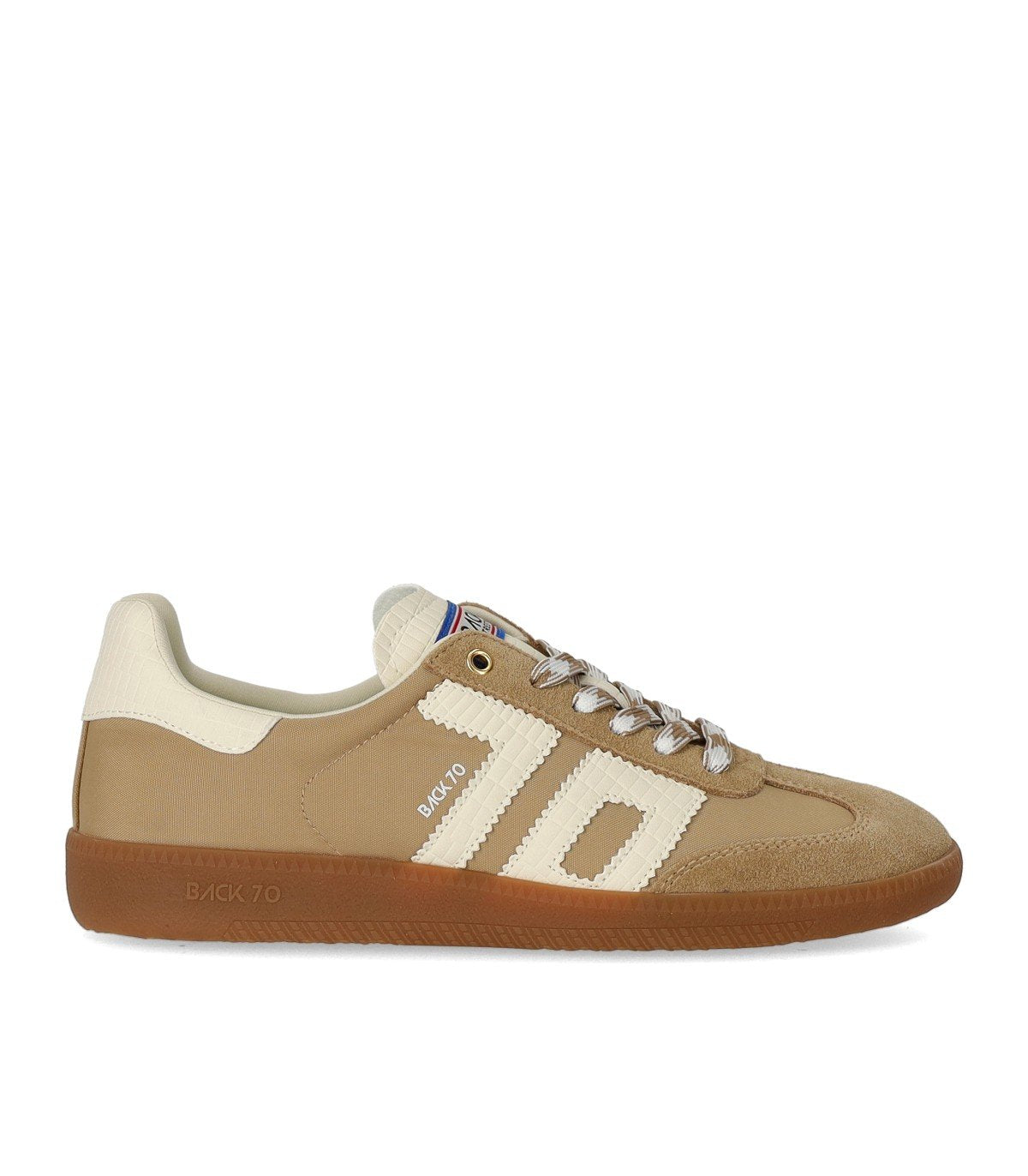 BACK70 GHOST BEIGE MILK CROC SNEAKER