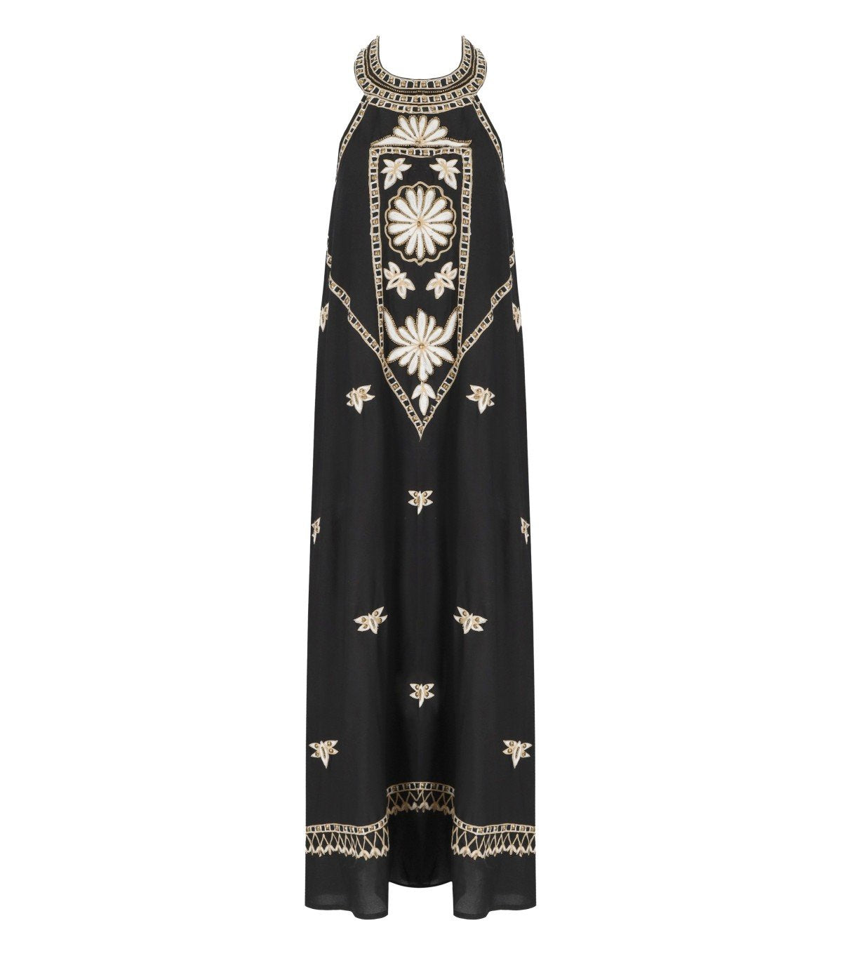 PAHIESA FORMENTERA BLACK LONG DRESS
