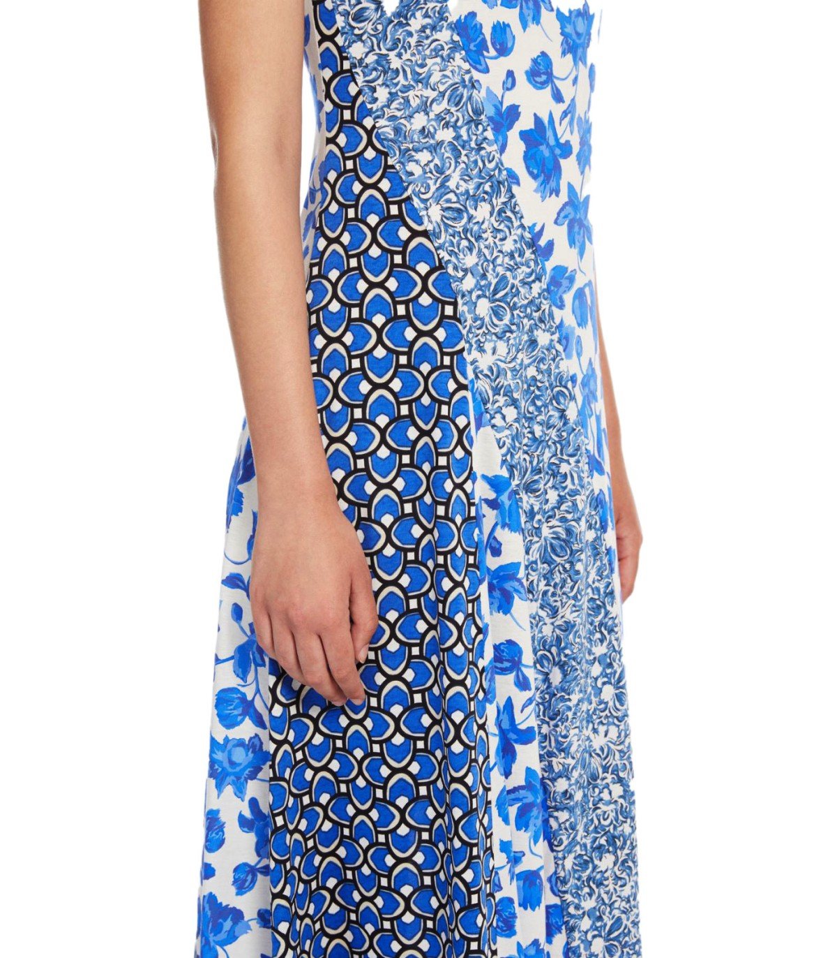 MAX MARA WEEKEND CUBANO BLUE FLORAL MIDI DRESS