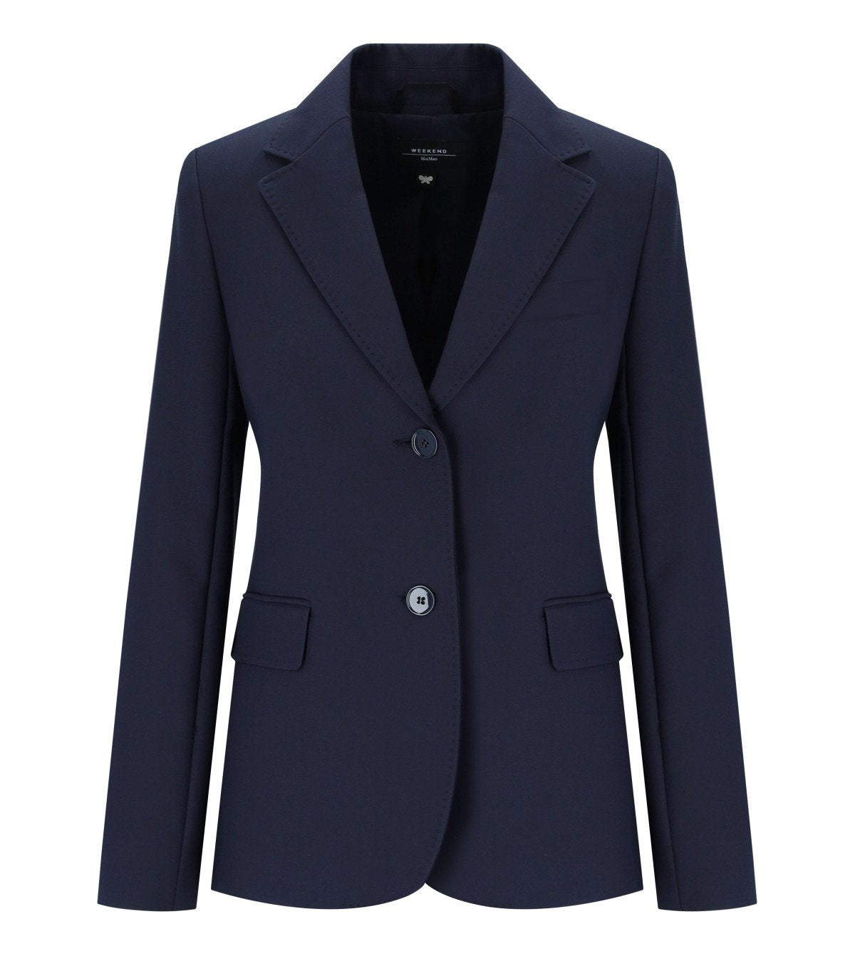 MAX MARA WEEKEND UVA BLUE SINGLE-BREASTED BLAZER