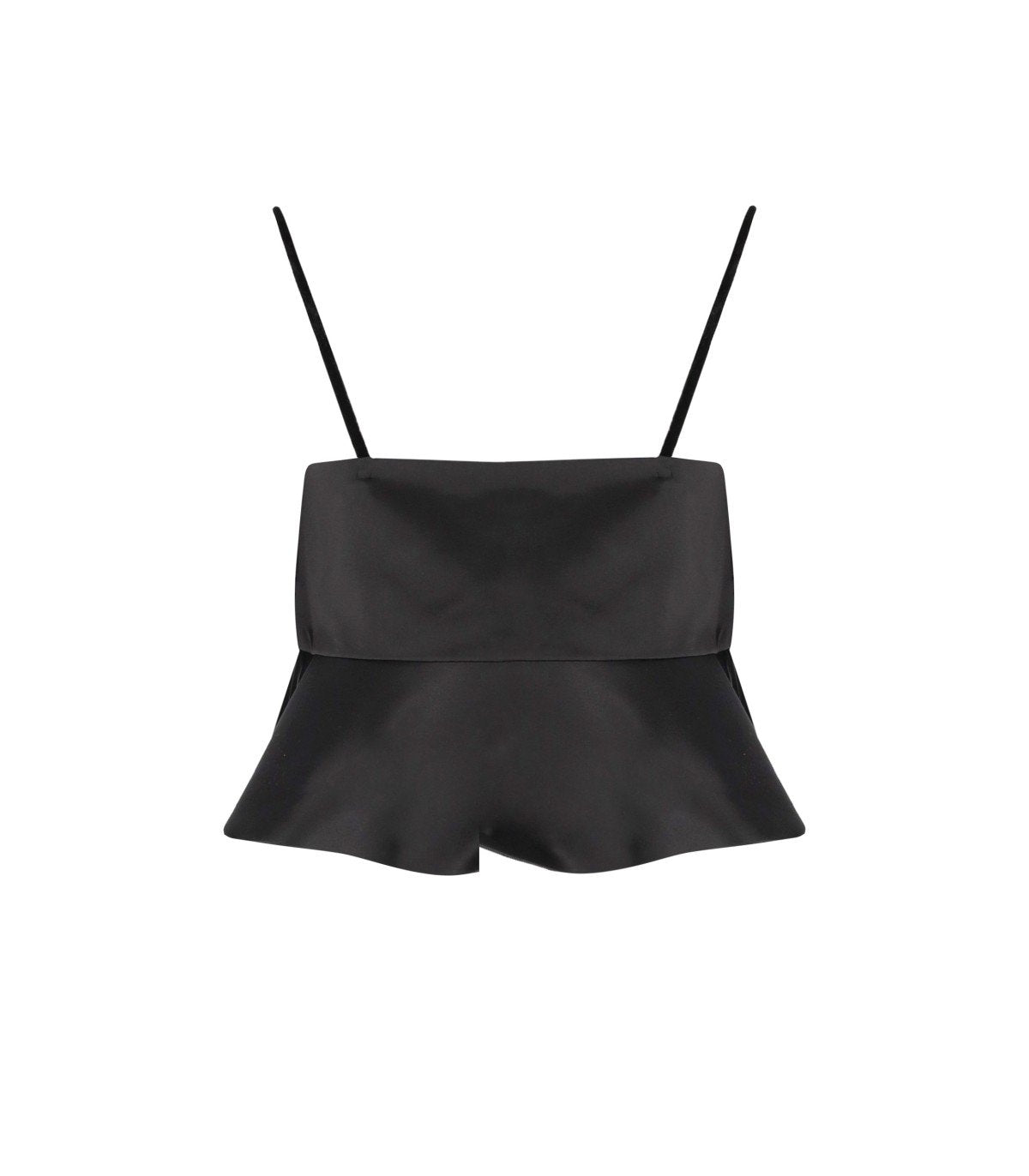 TOP IN SATIN NERO GANNI