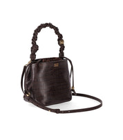 GANNI BOU BROWN BUCKET BAG
